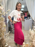 Wrap Around Pleated Skirt