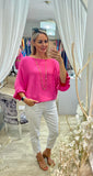 Batwing Frill Sleeve Jumper