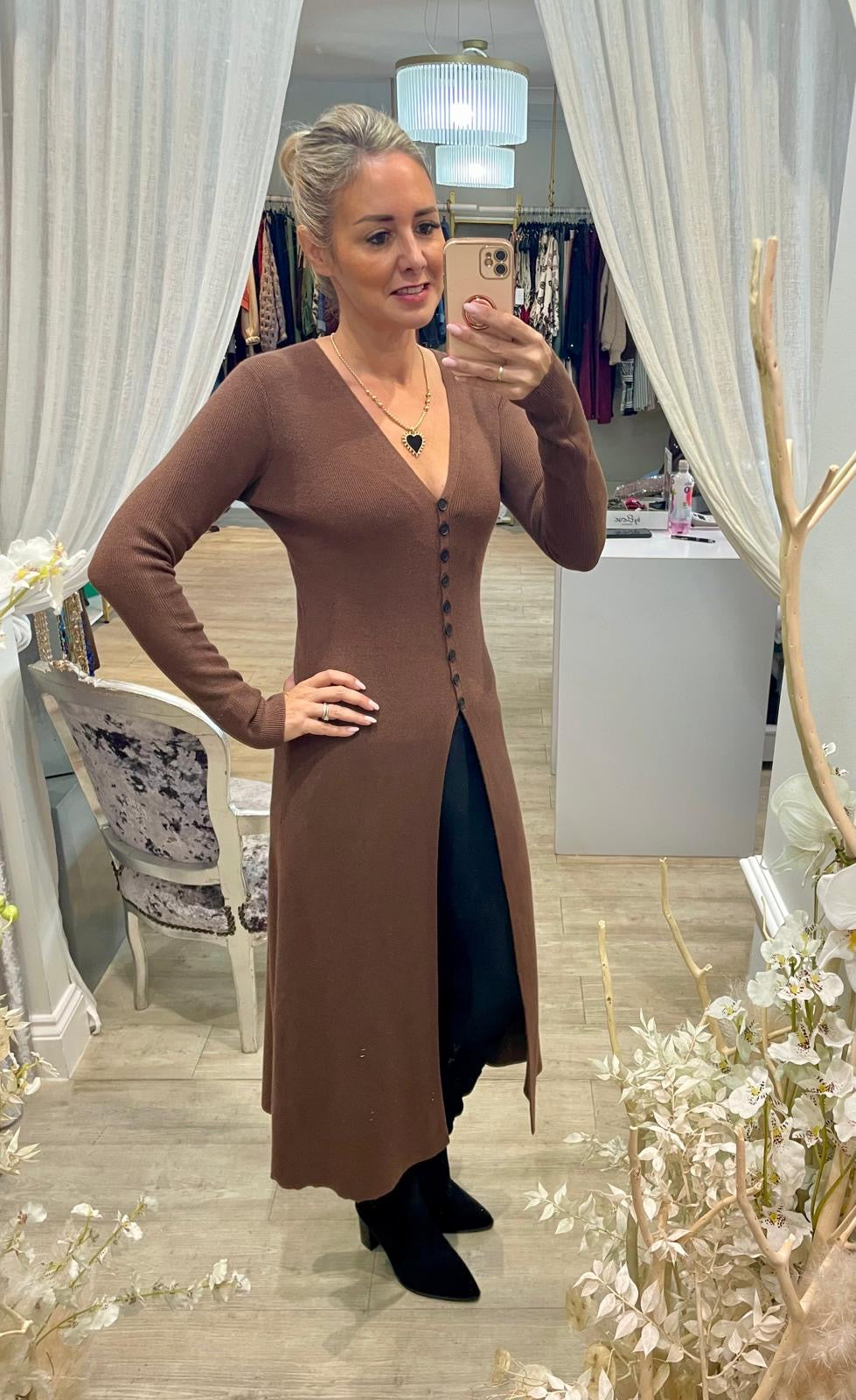 Long Buttoned Cardigan