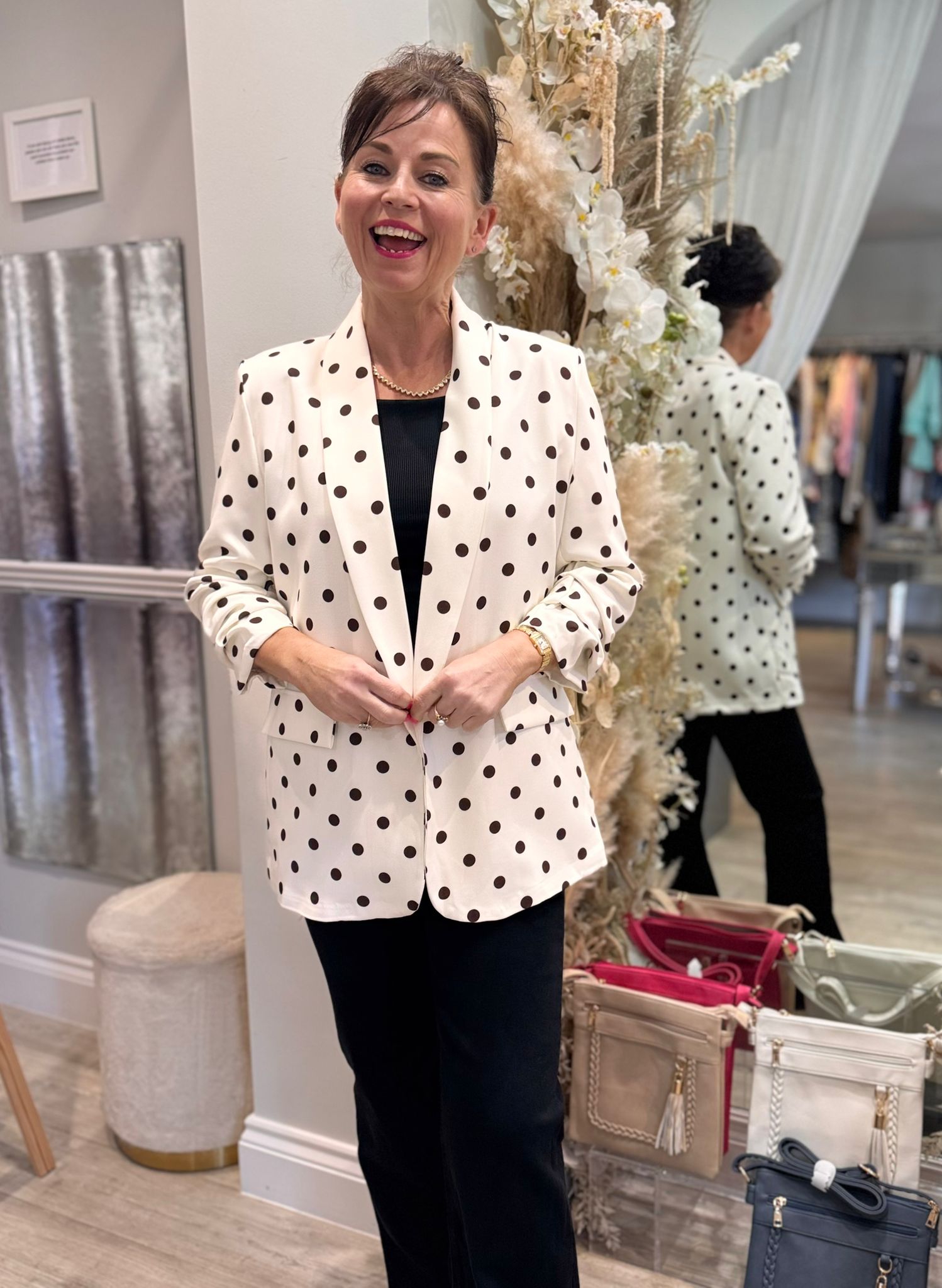 Polka Dot Blazer