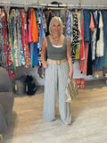 Stripy Wide Leg Summer Trousers