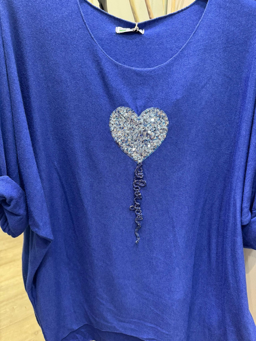 Heart Balloon Fine Knit Top