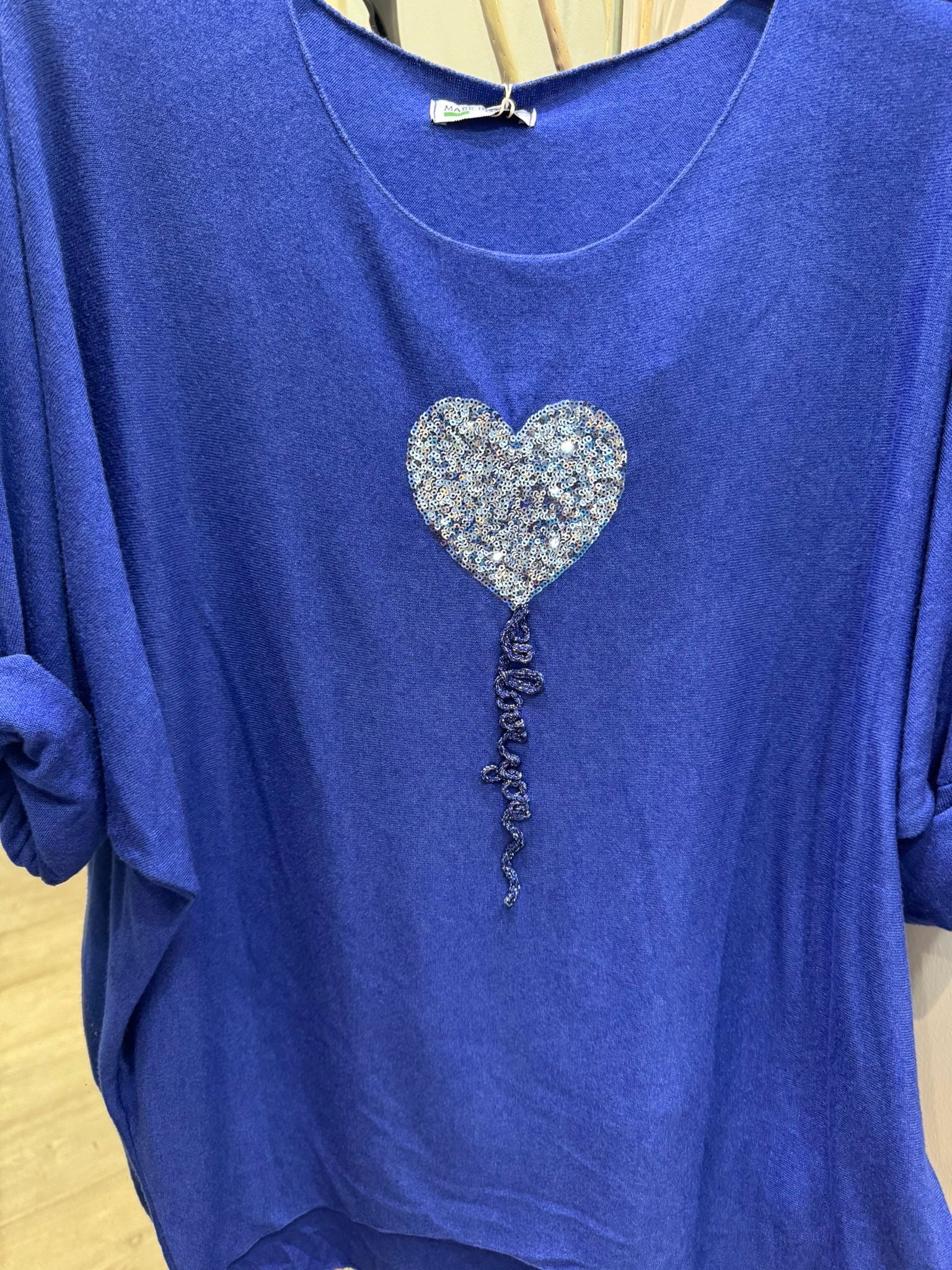 Heart Balloon Fine Knit Top