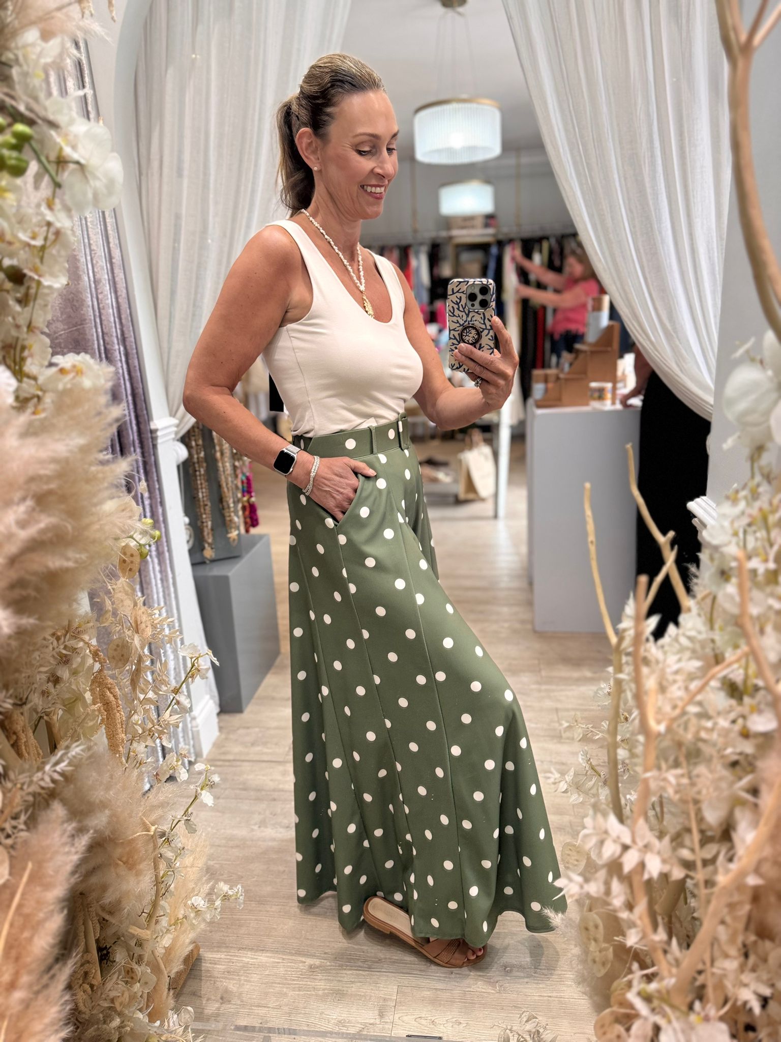 Polka Dot Palazzo Trousers