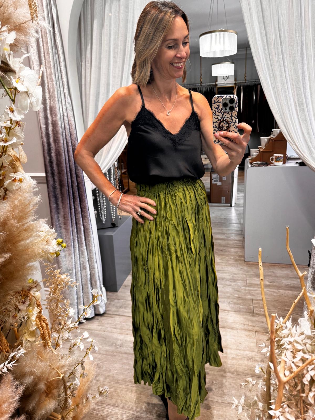 Dana Crinkle Skirt