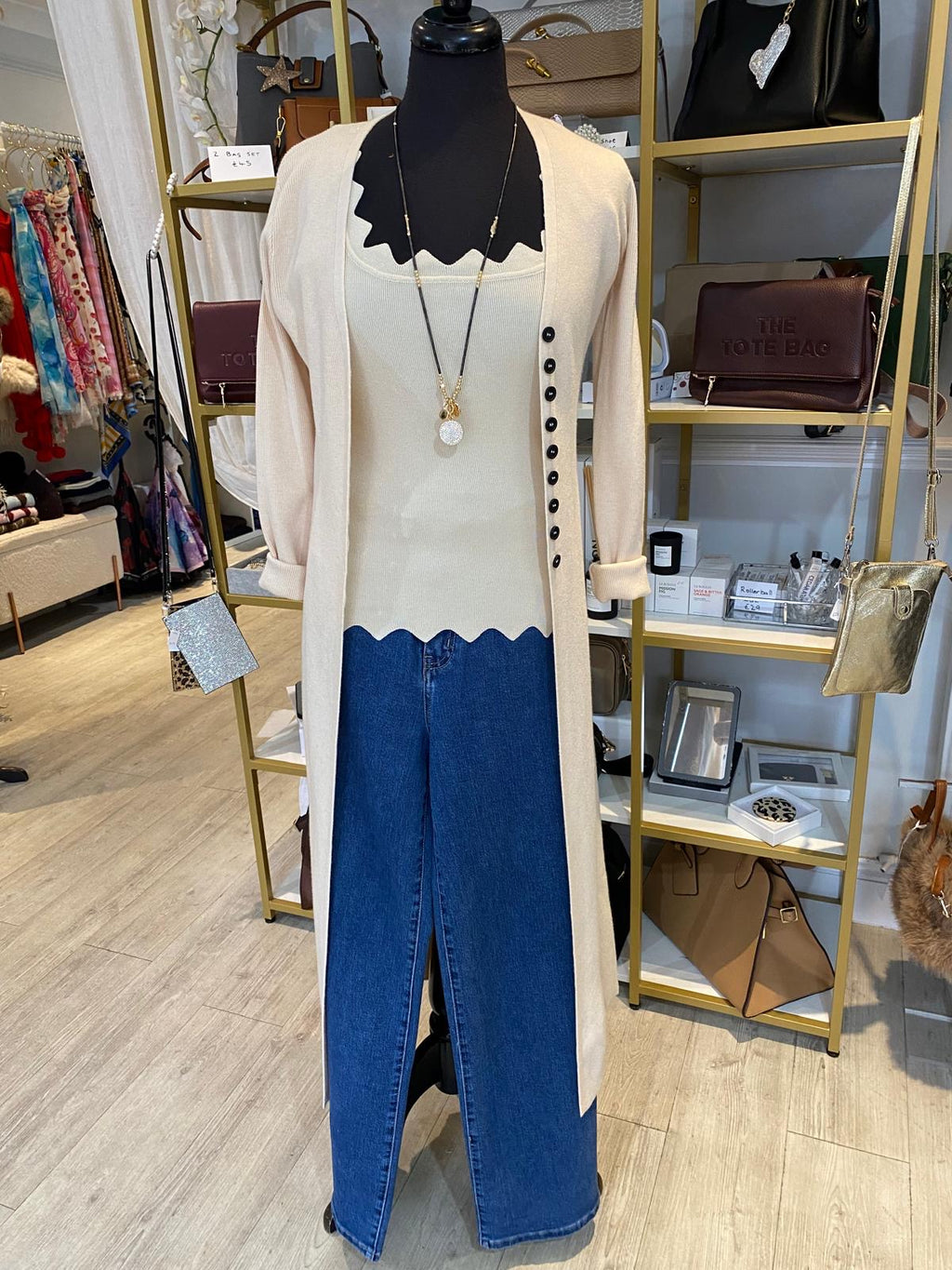 Long Buttoned Cardigan