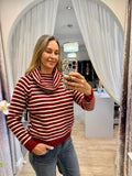 Stripy Bardot Jumper