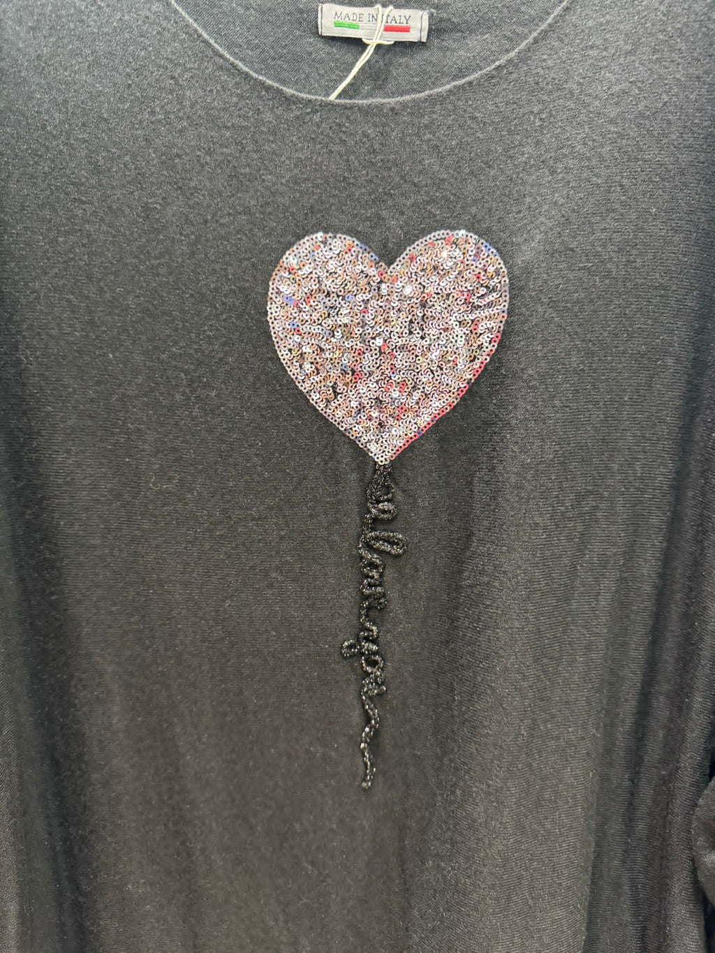 Heart Balloon Fine Knit Top