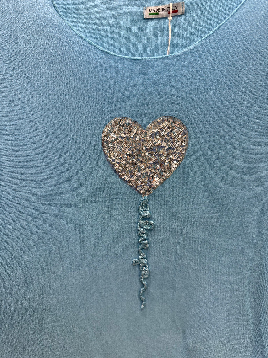 Heart Balloon Fine Knit Top