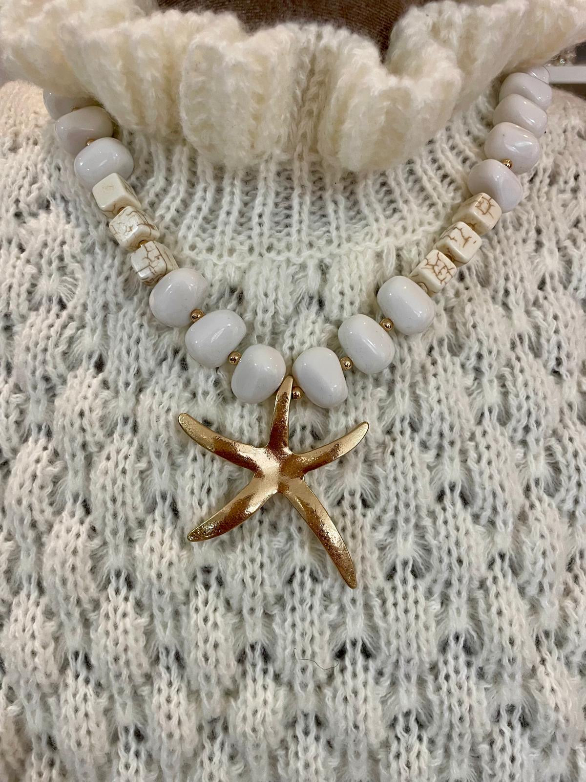 Envy Starfish Beaded Necklace