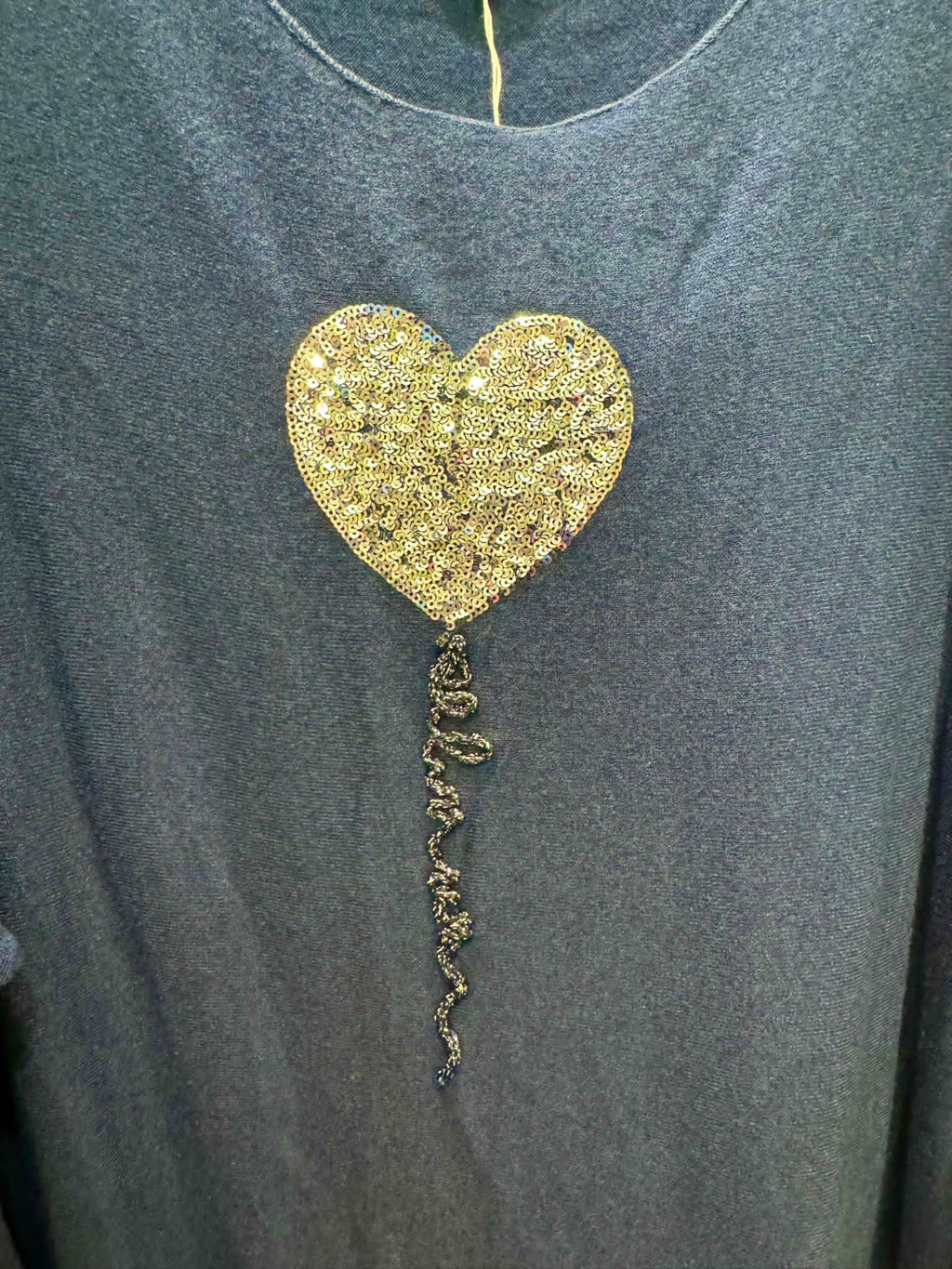 Heart Balloon Fine Knit Top