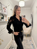 Sequin and Sheer Blouse