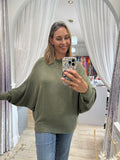 Ribbed Batwing Jumper