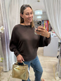 Ribbed Batwing Jumper