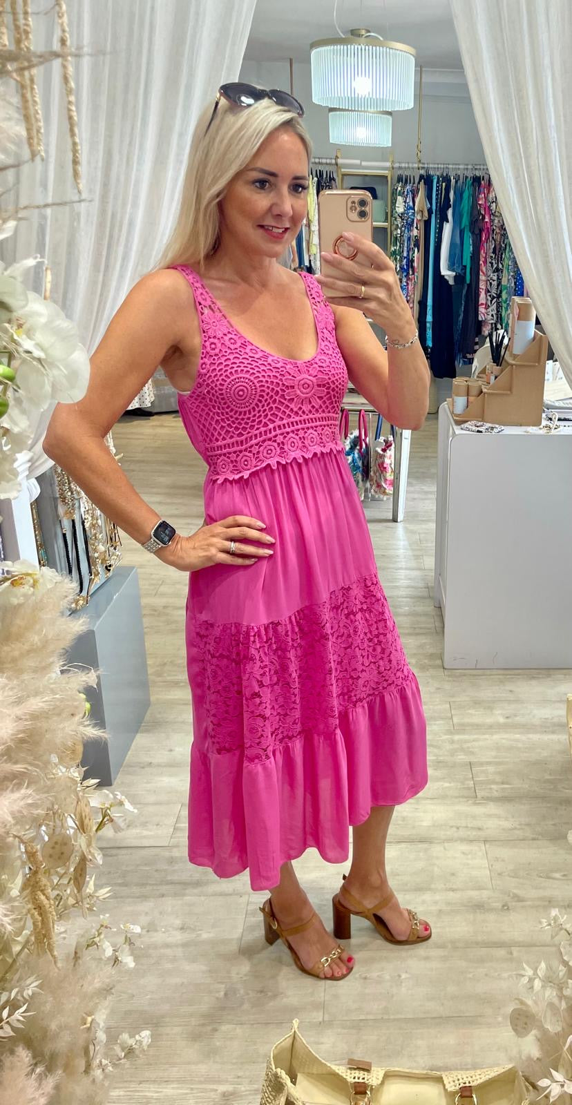 Lucia Crochet Dress