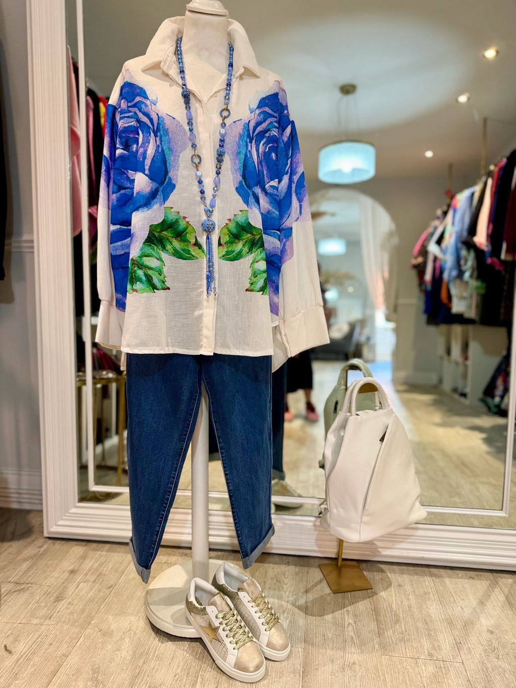 White Hanger Rose Shirt