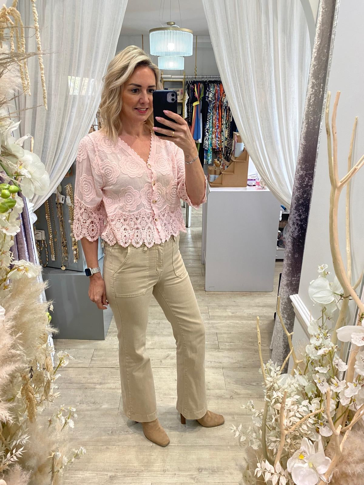 Miranda Crochet & Lace Cardigan