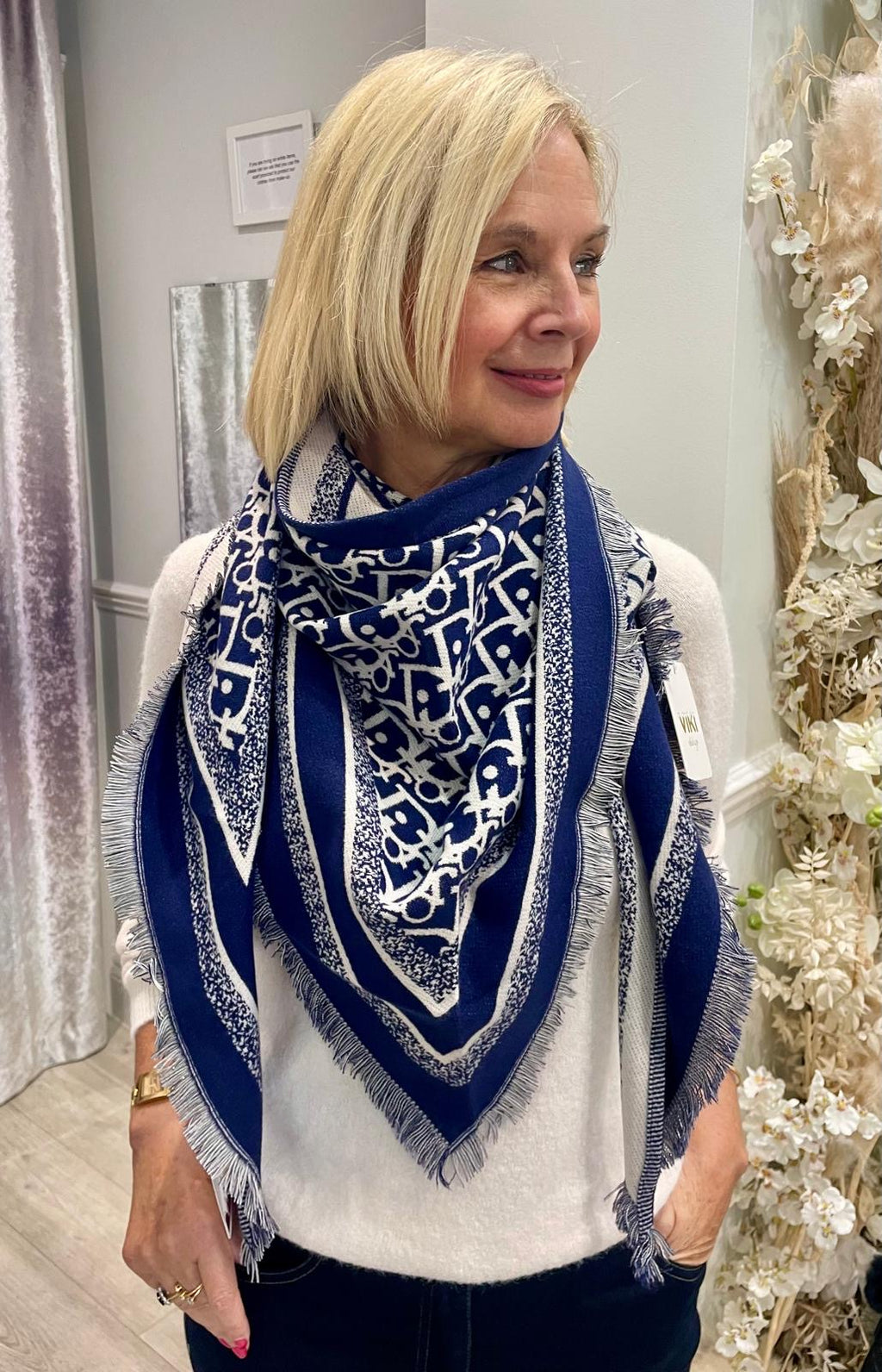 Reversible Triangle Logo Scarf