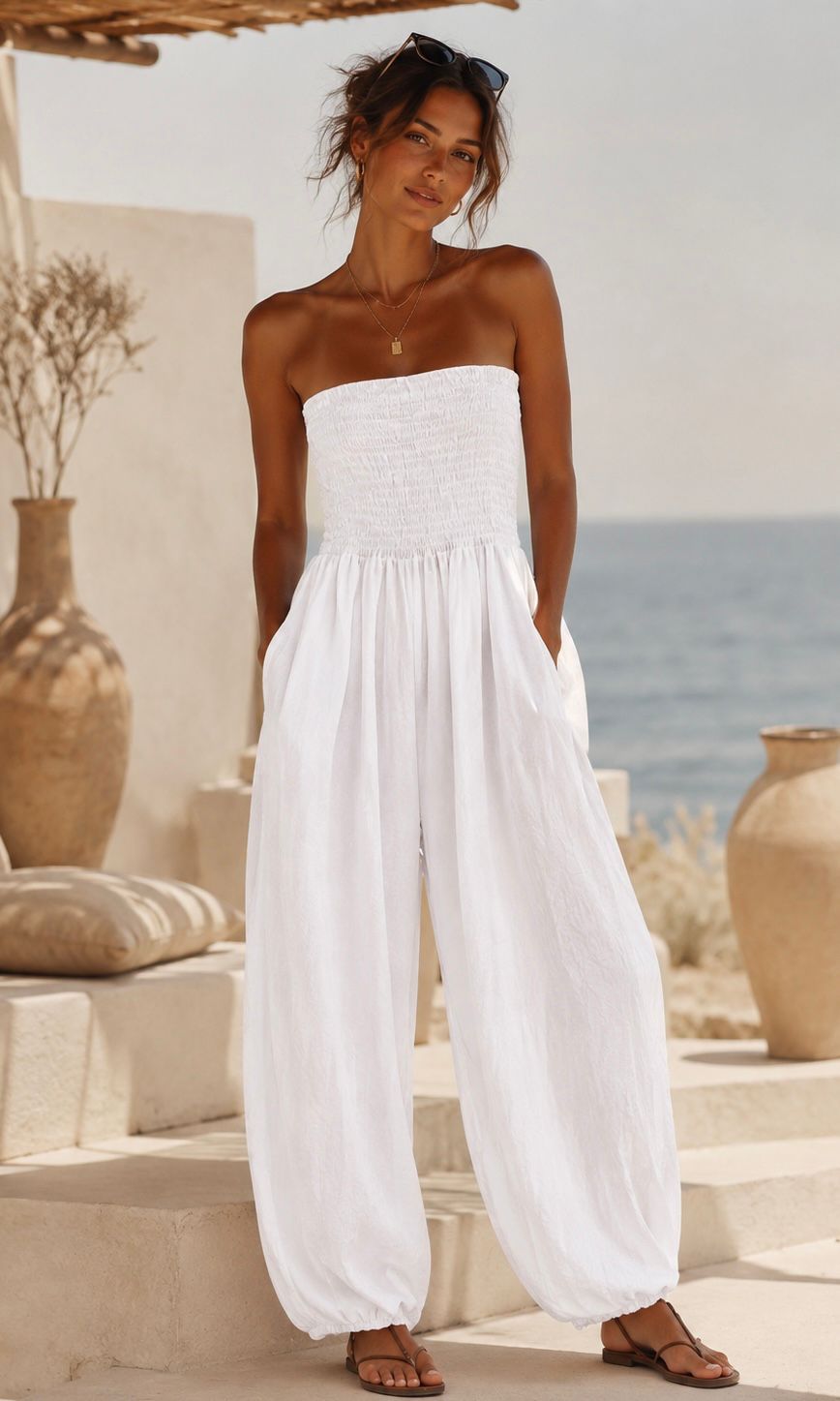 Tara Shirred Harem Jumpsuit - Pre Order