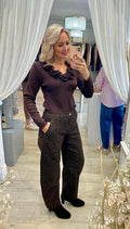 Ruffle V Top