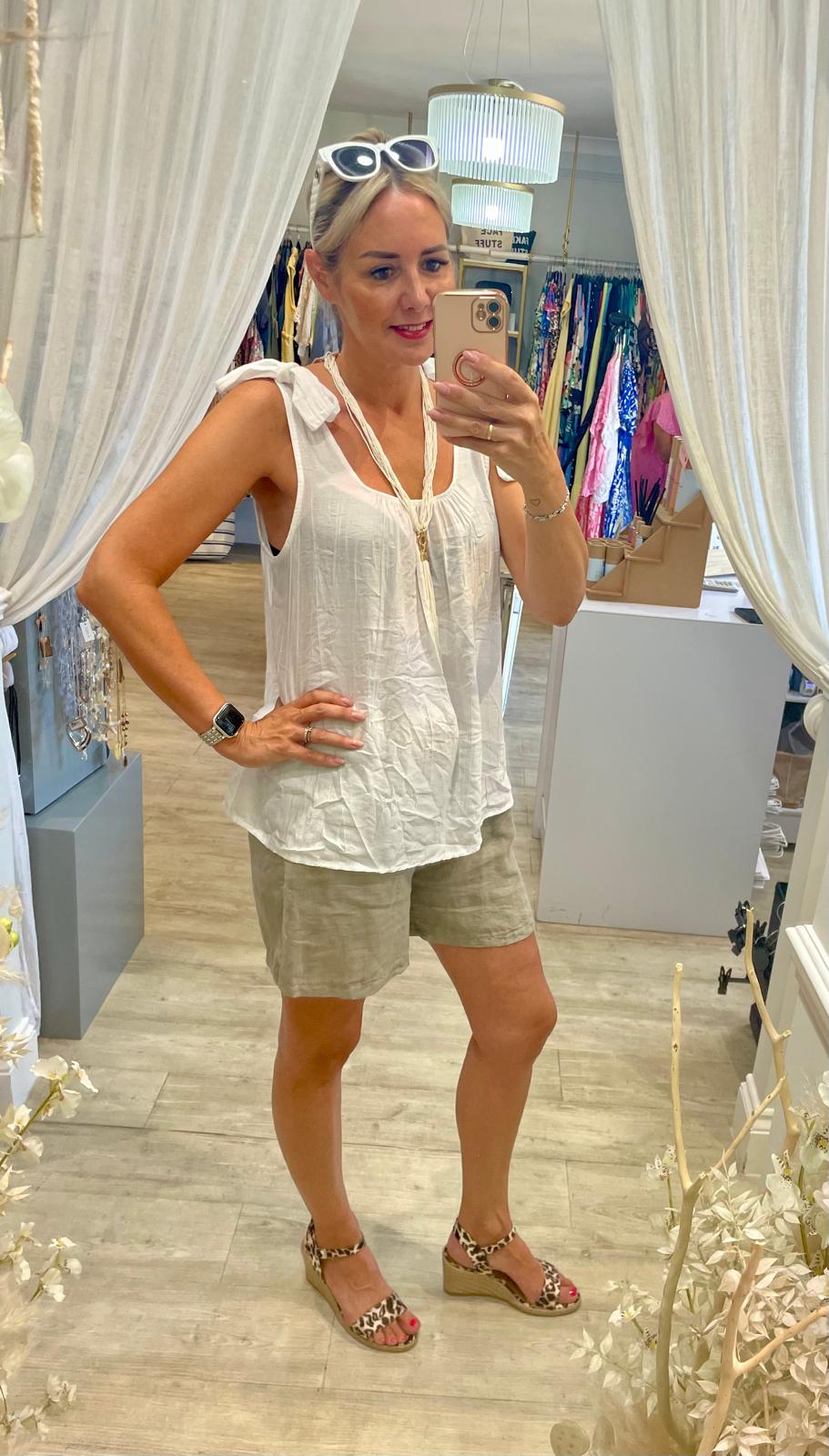 Dana Tie Shoulder Top