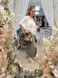 Wrap Around Pleated Skirt