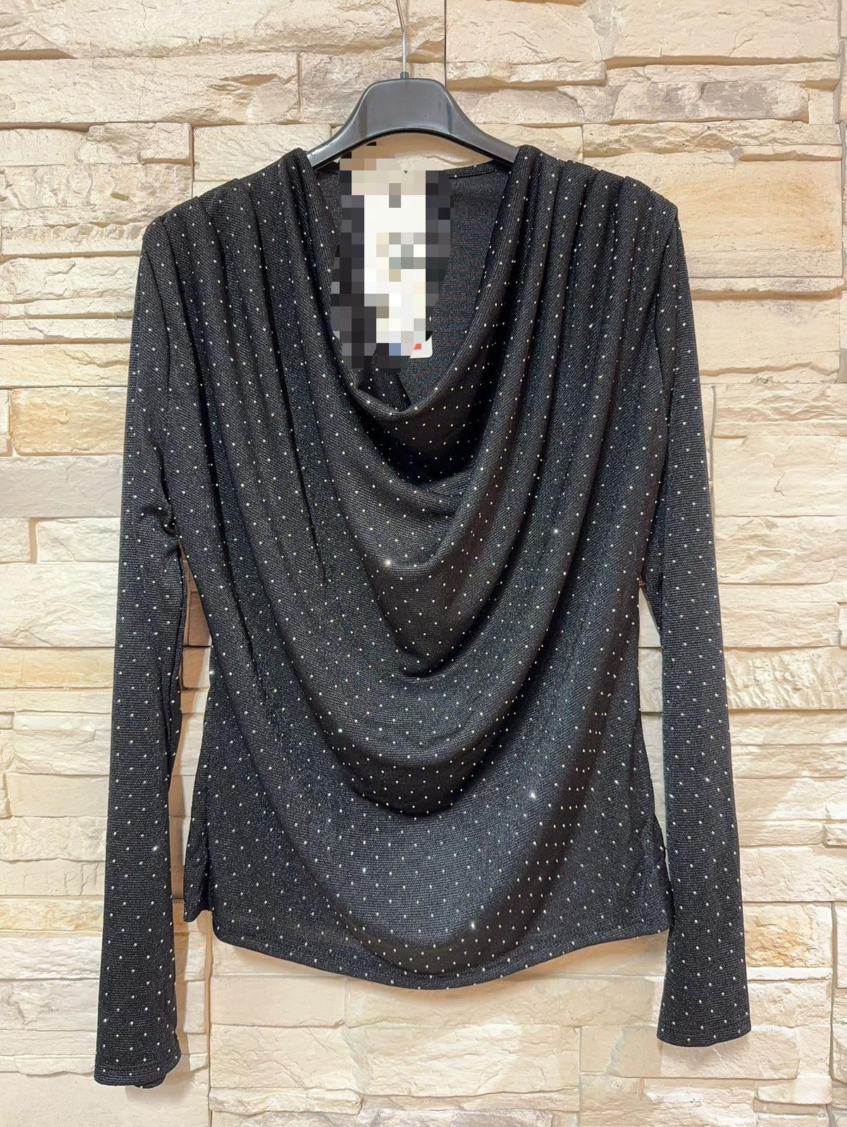 Embellished Drape Front Top