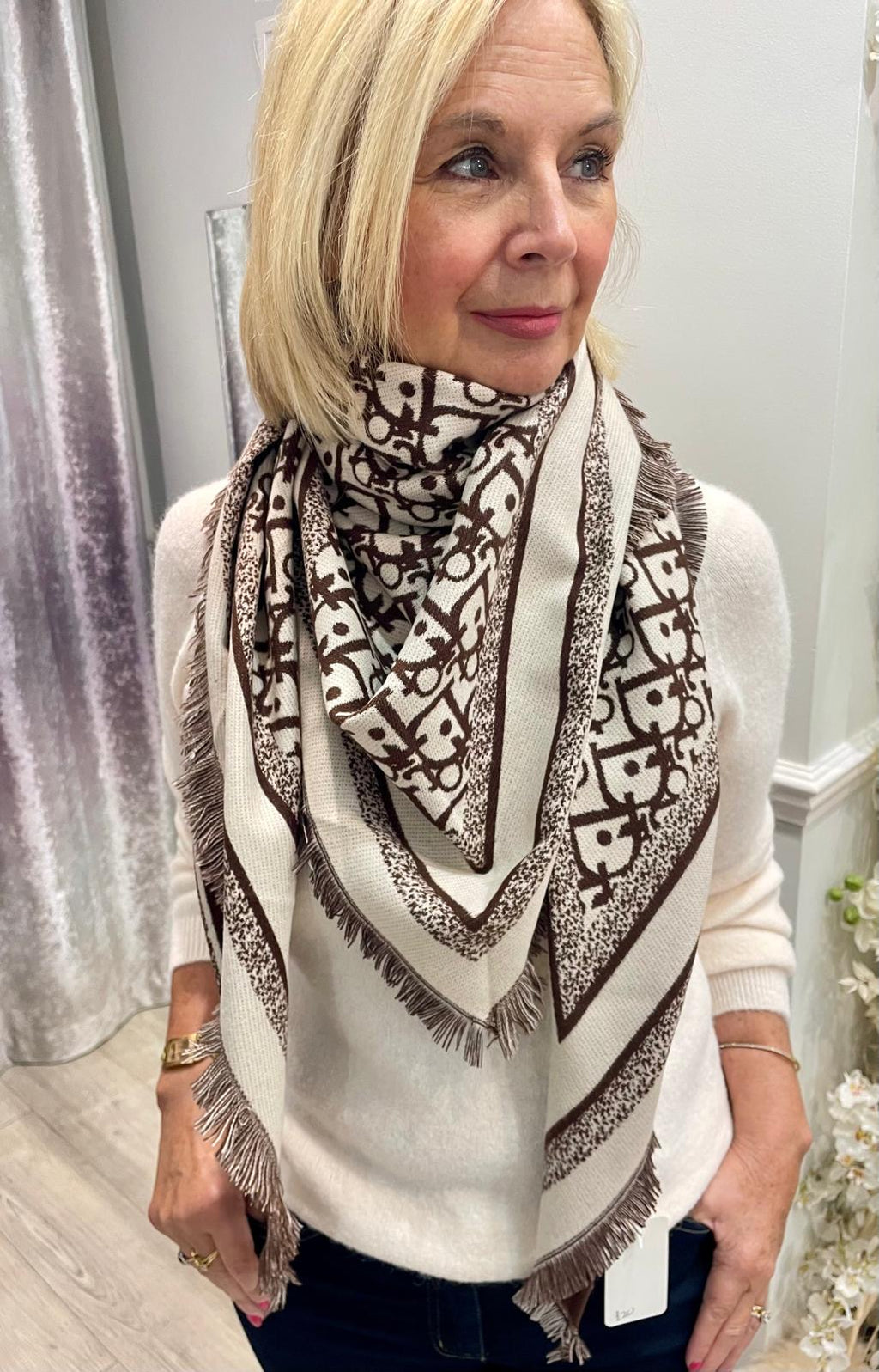Reversible Triangle Logo Scarf