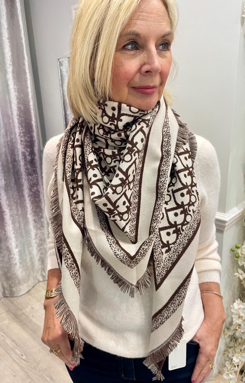 Reversible Triangle Logo Scarf