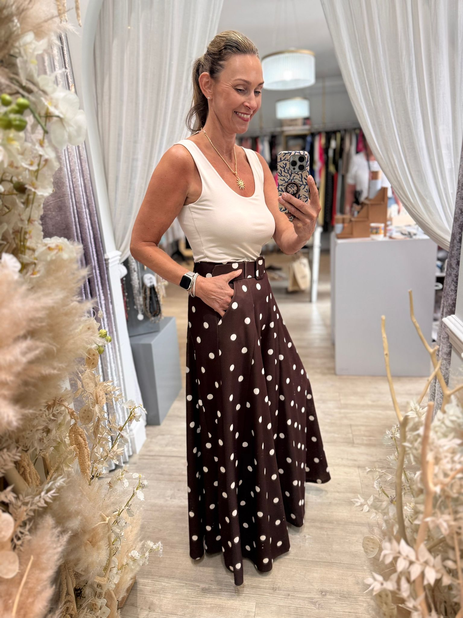 Polka Dot Palazzo Trousers