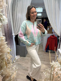 Mint Argyle Cardigan