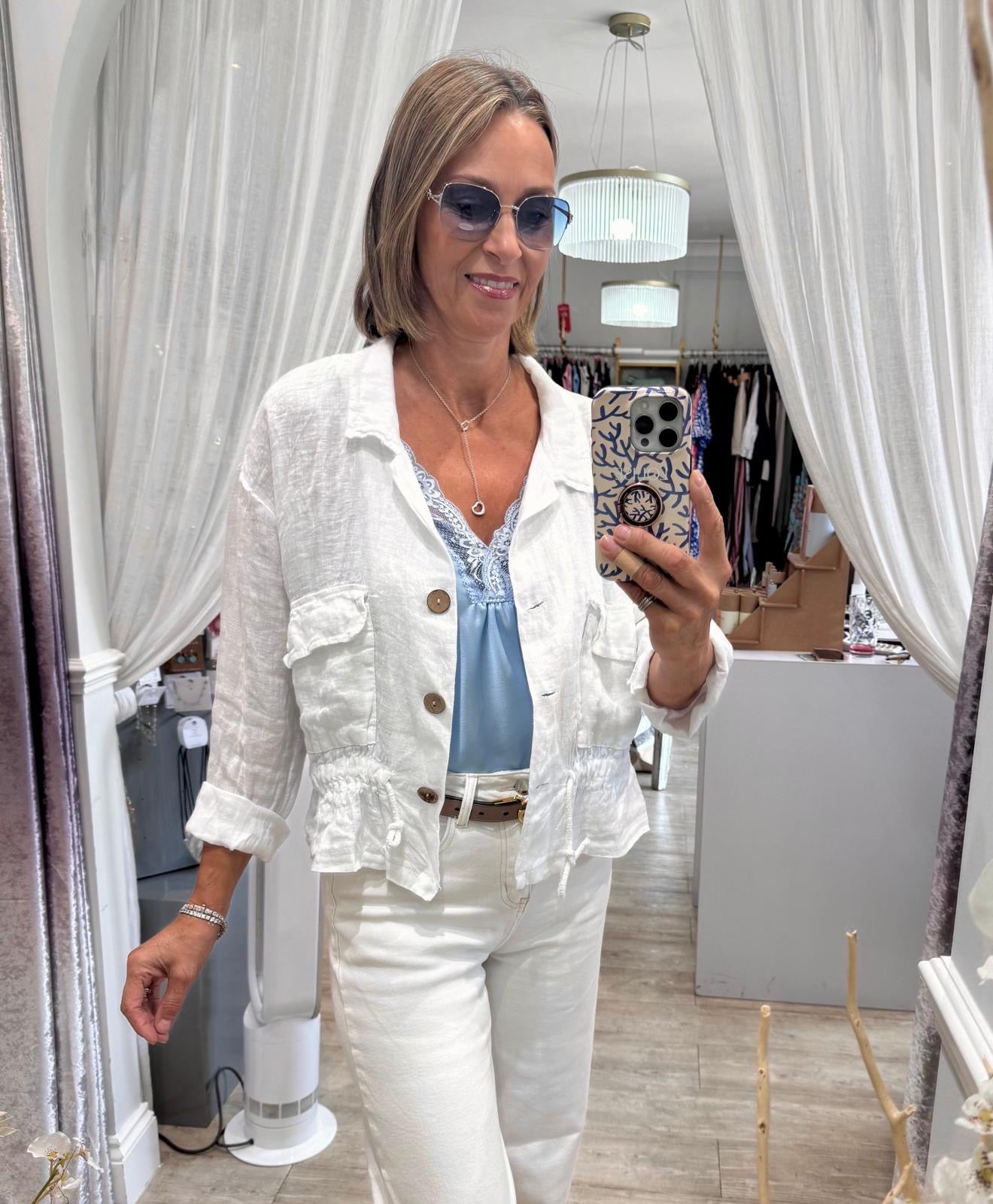 Brooke Linen Shirt Jacket
