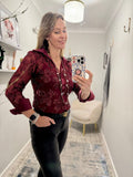 Sequin and Sheer Blouse