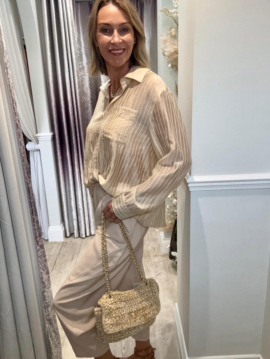 Pinstripe Twisted Shirt