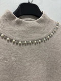 Pearl & Crystal Necklace Jumper