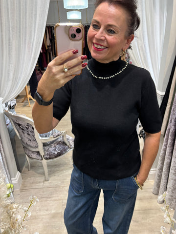 Pearl & Crystal Necklace Jumper