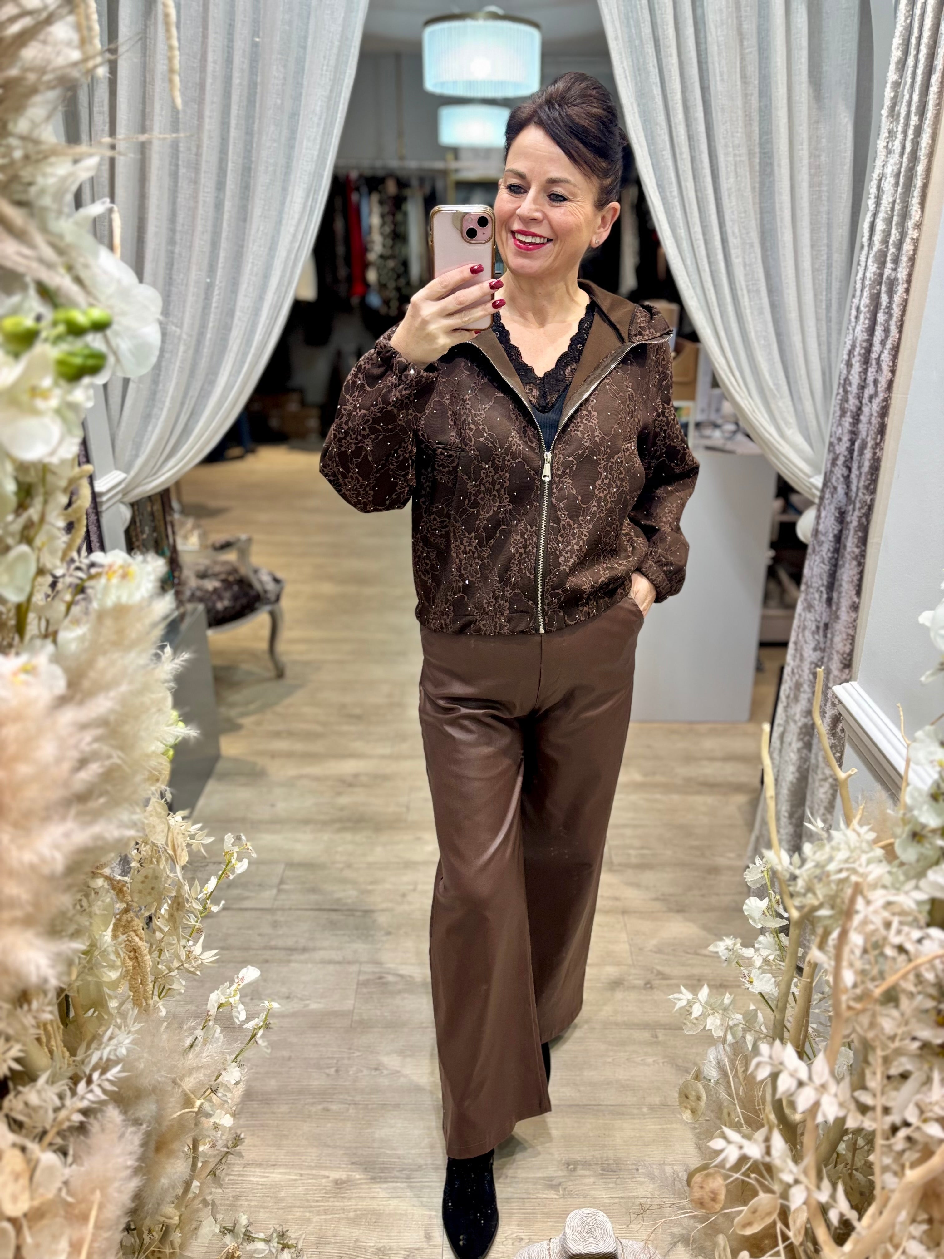 PU Straight Leg Joggers