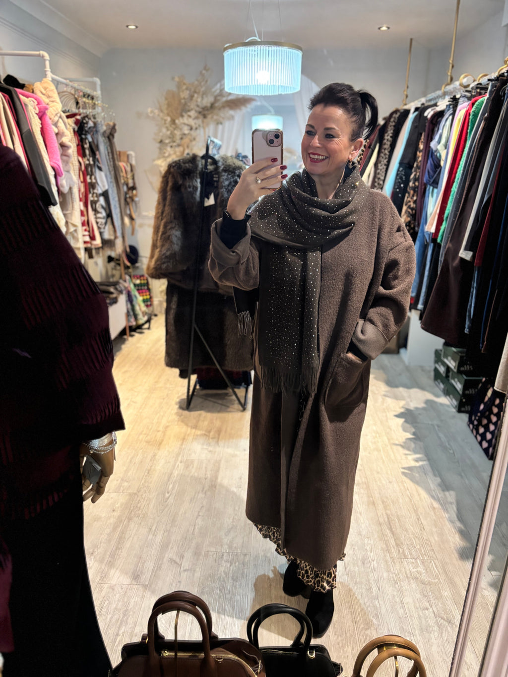 Sparkly Cashmere Feel Scarf