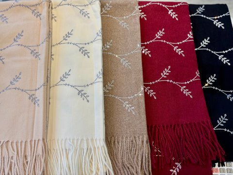 Crystal Leaves Scarf