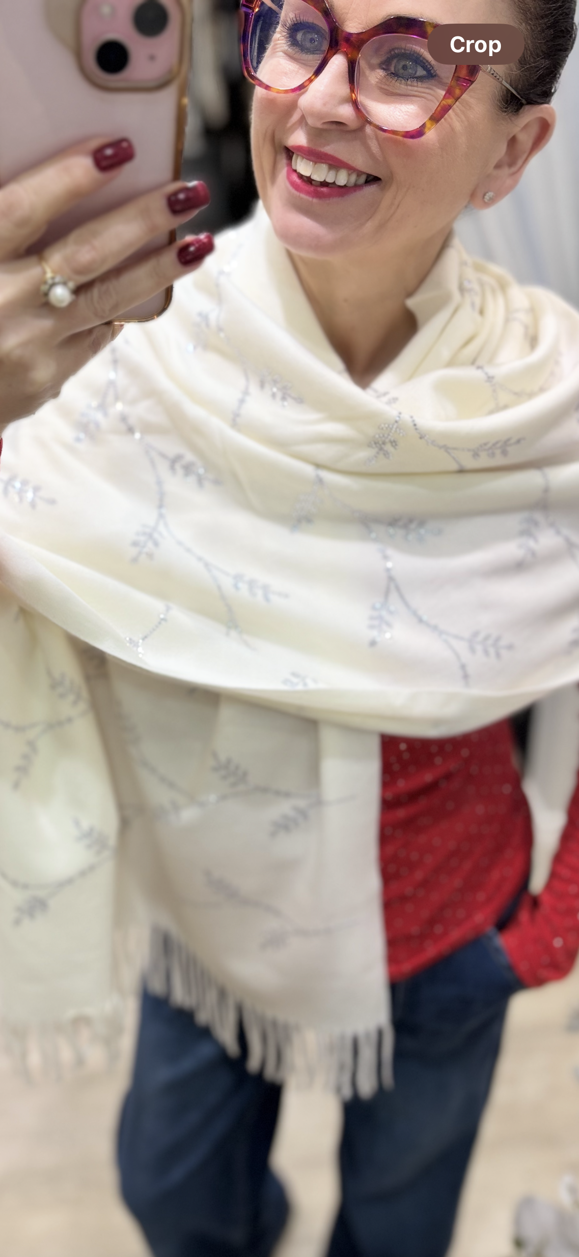 Crystal Leaves Scarf