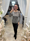 Cashmere Leopard Layering Top
