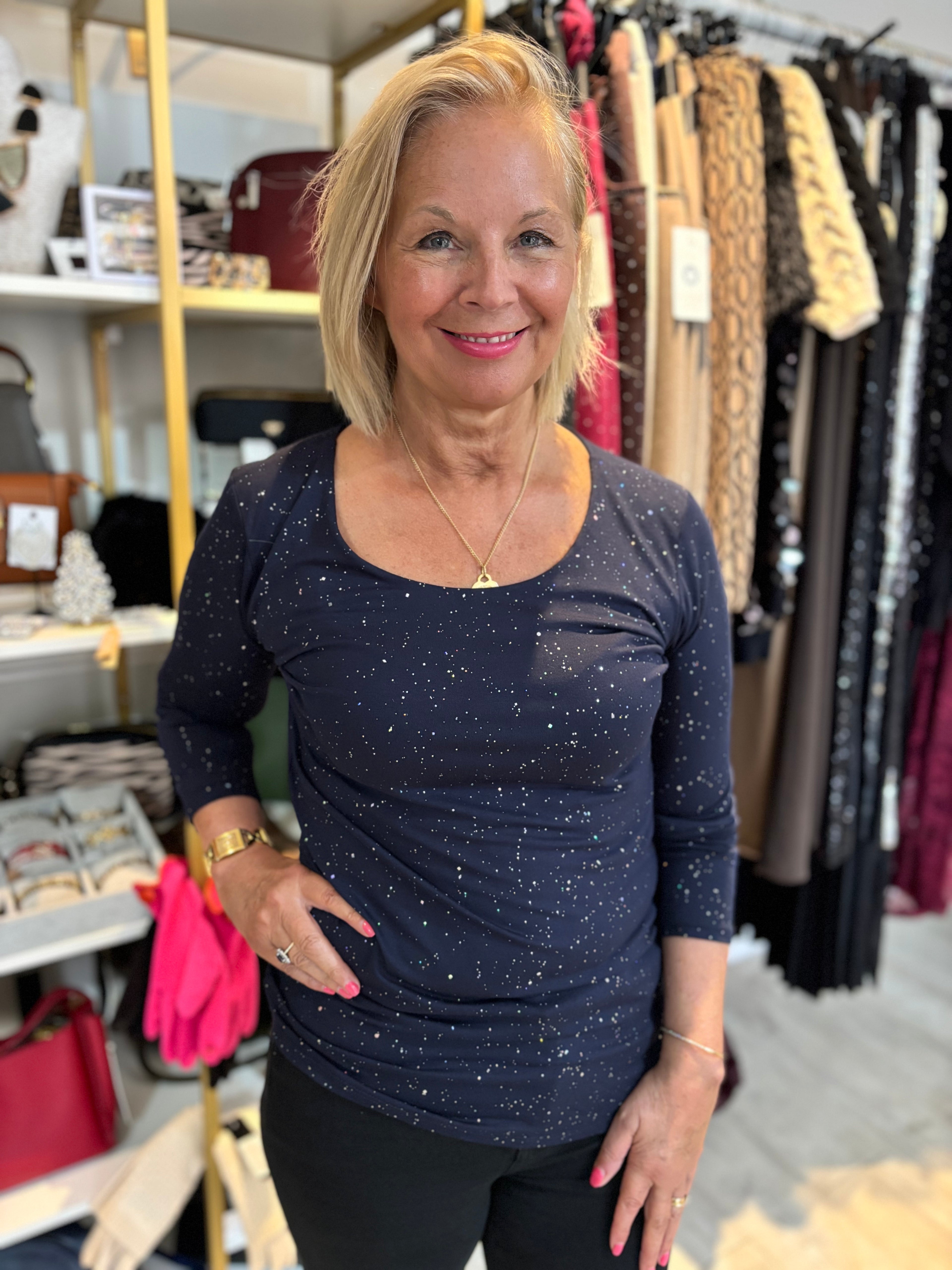 Sparkly Long Sleeve Zara Top