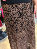 Flocked Animal Print Tulle Skirt