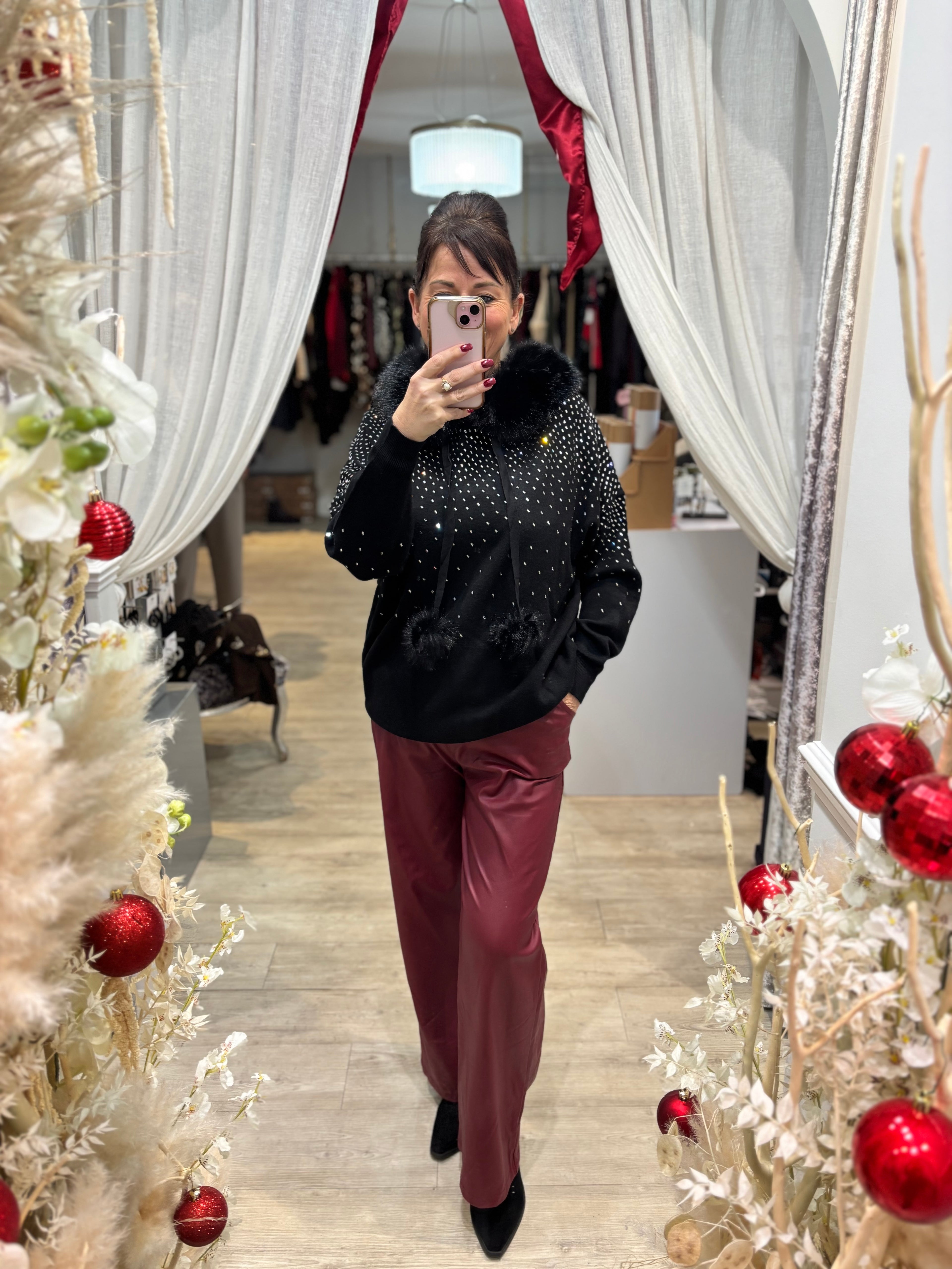 PU Straight Leg Joggers