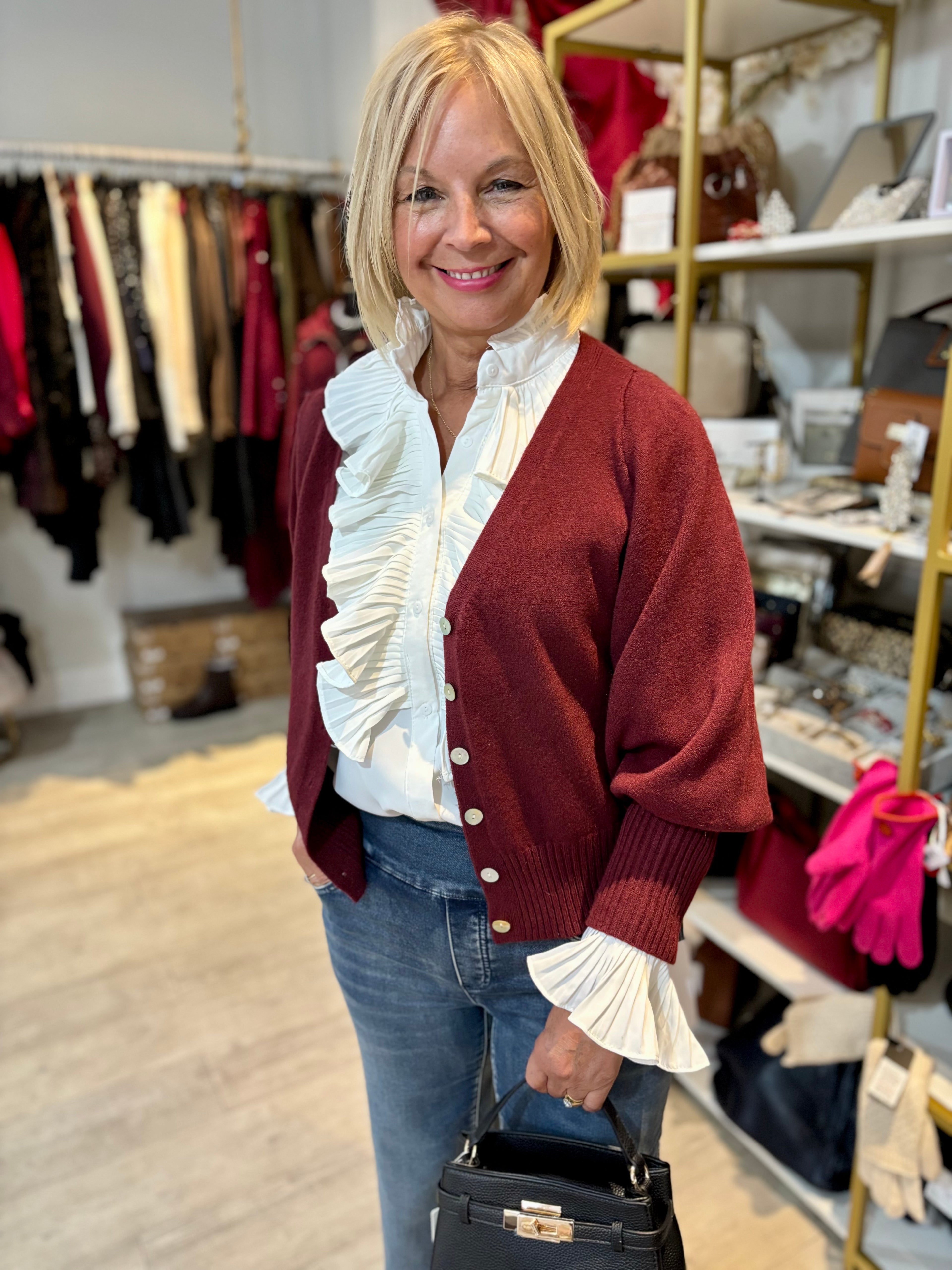 Puff Sleeve Cardigan