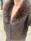 Fur Collar Cardigan