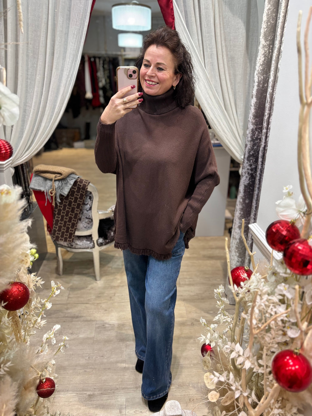 Fringed Roll Neck Jumper