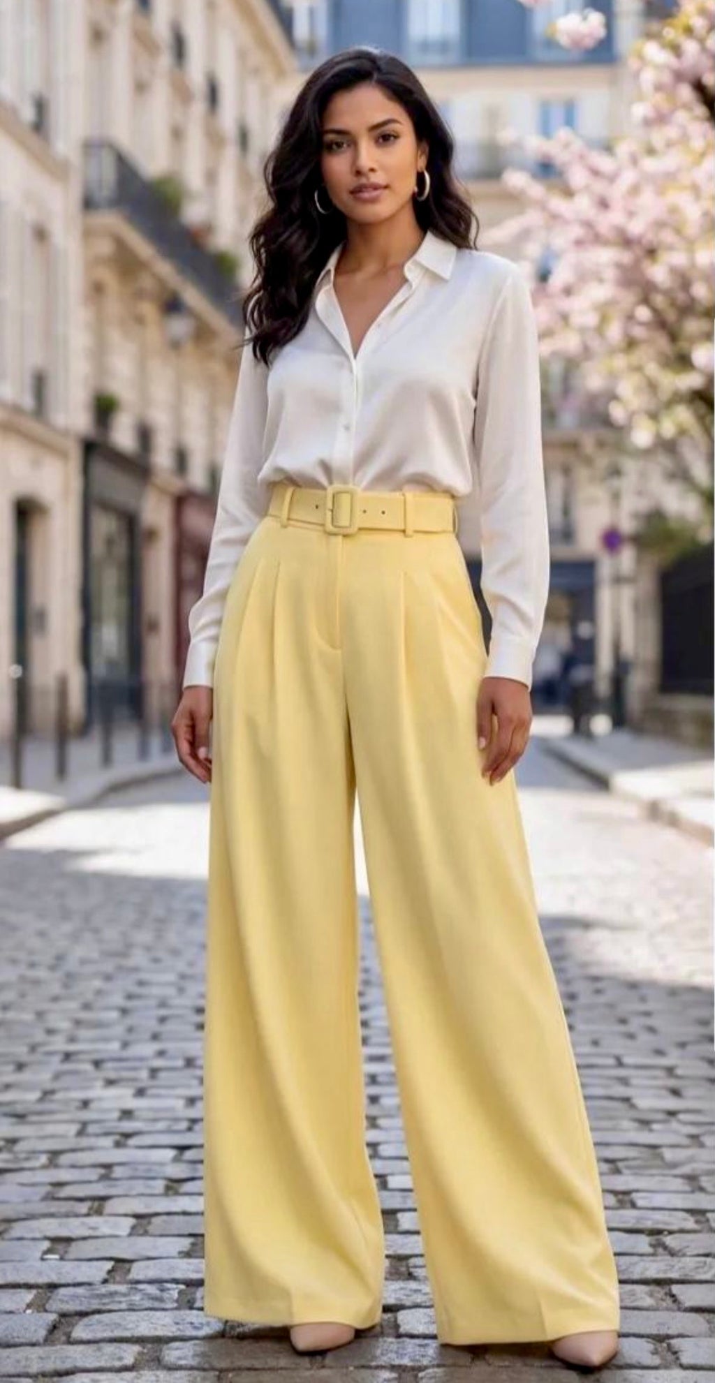 Belted Palazzo Trousers