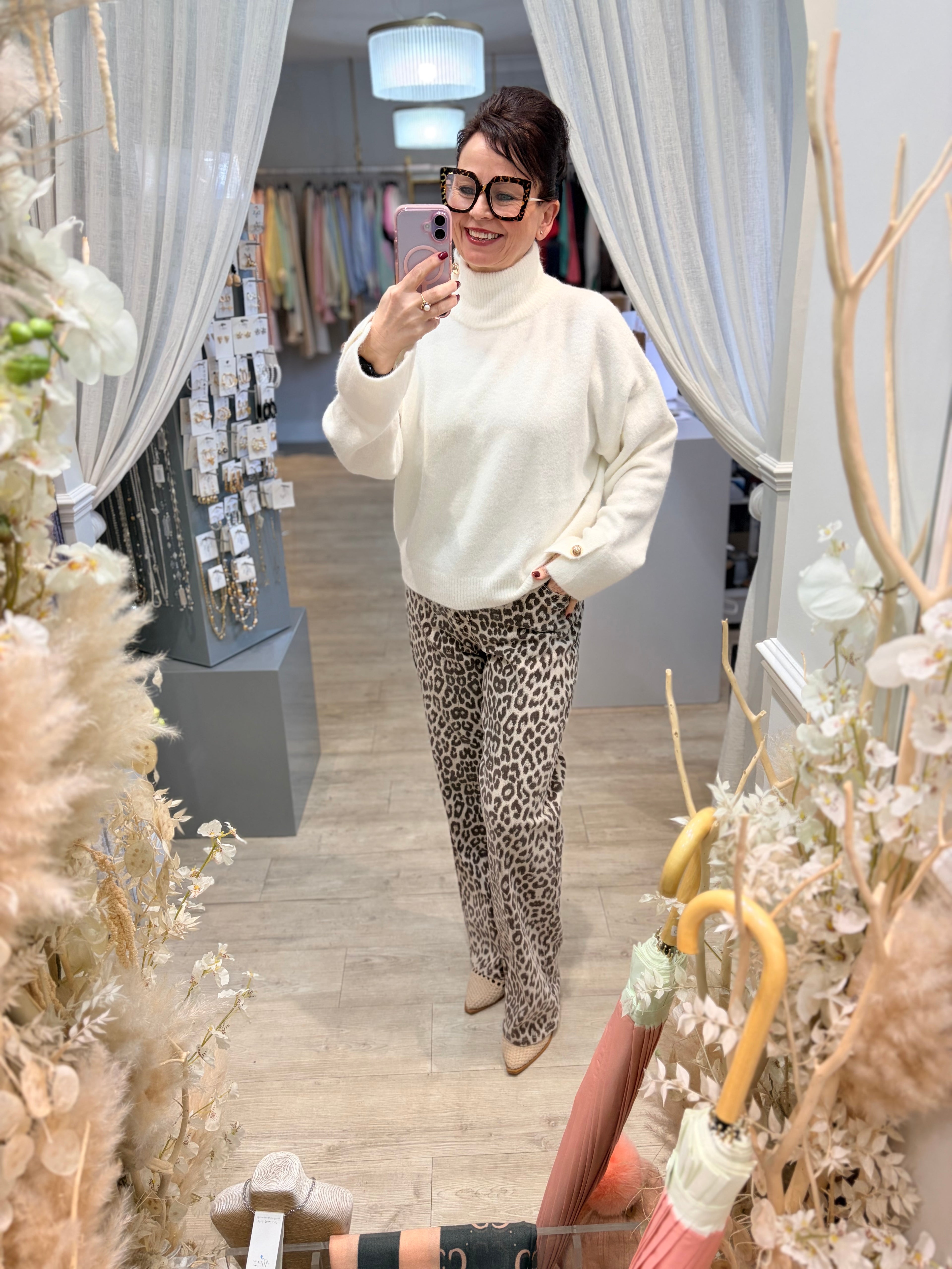 Button Shoulder Jumper