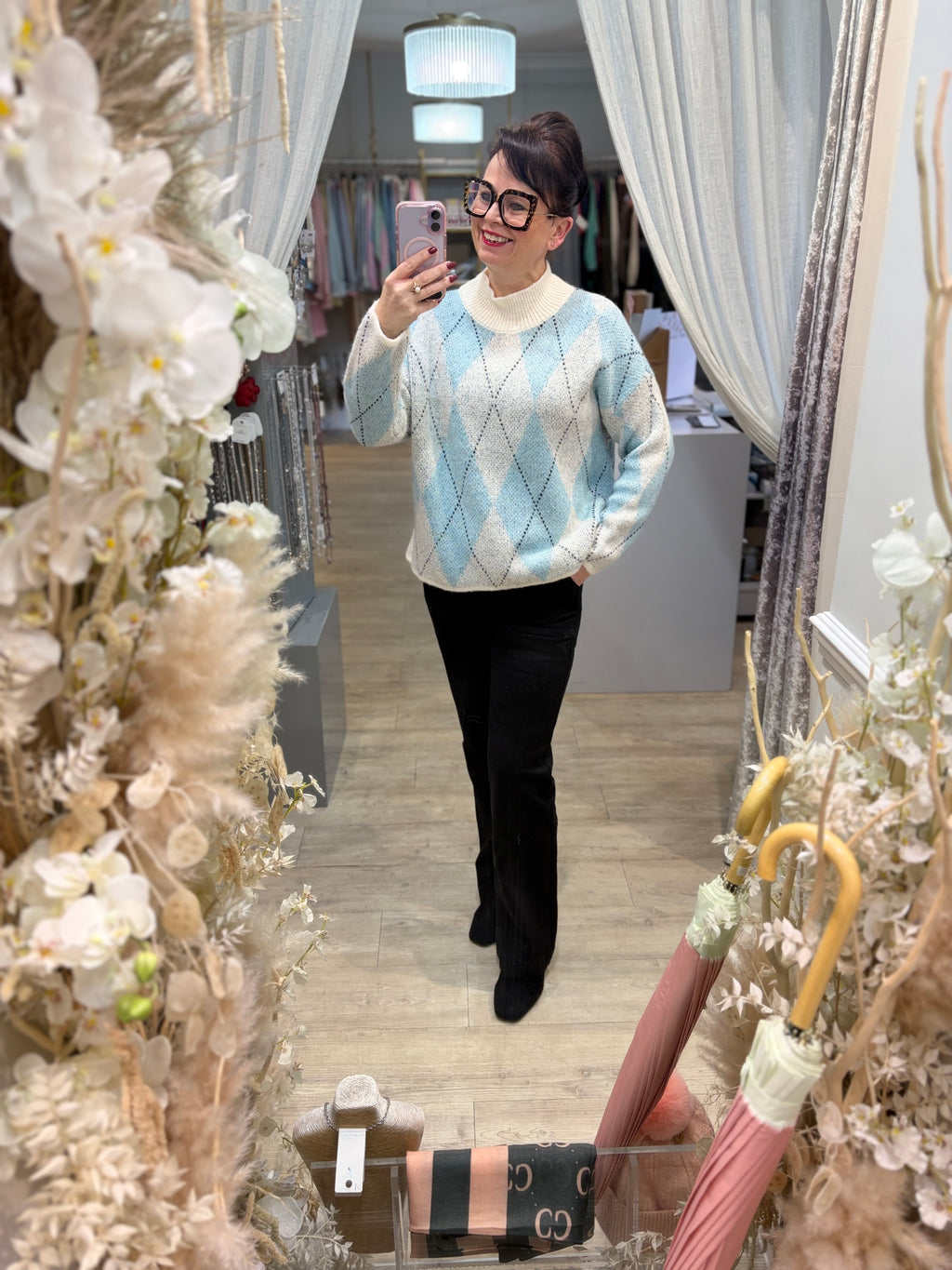 Argyle Turtle Neck